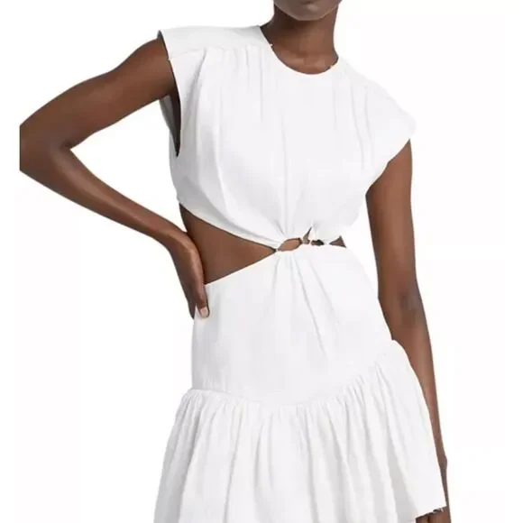 Aje Le Mempris Cut Out Ring Flip Mini Dress Size AU 12 US 8 Like New Condition