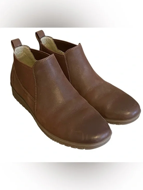Dansko Louisa Chelsea Ankle Boots Brown Leather Comfort Shoes EU 38 US 8 minimal