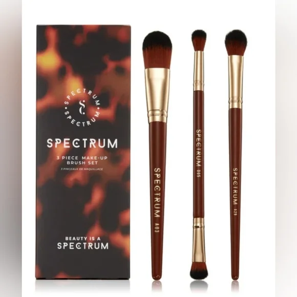 NIB  Spectrum 3pc makeup brush set