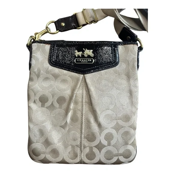 Coach Madison Small Khaki Mahogany Beige Crossbody
