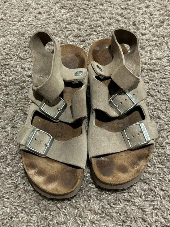 Papillio by Birkenstock Suede Leather Platform Sandals , size 36 / 5.5 US