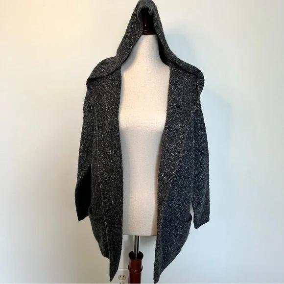 Brandy Melville vintage Oversized Wool Hooded Cardigan