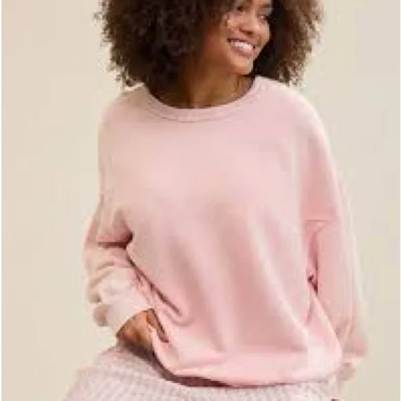 Aerie Soft Pink Crew Neck Sweater