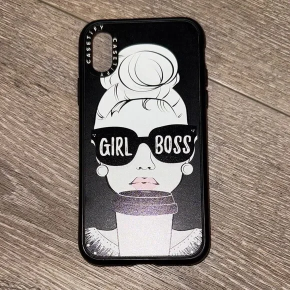 Casetify Black and White Girl Boss Case