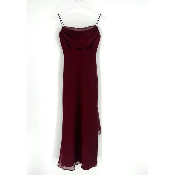 Vtg Betsy & Adam Y2K Prom Dress Women 6 Red Fairy 90s Empire Waist Maxi Ethereal