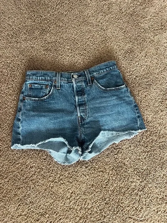 Levi's Blue Denim Cutoff Shorts
