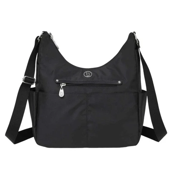 NWT Baggallini Phoenix Hobo Crossbody Purse Black ~