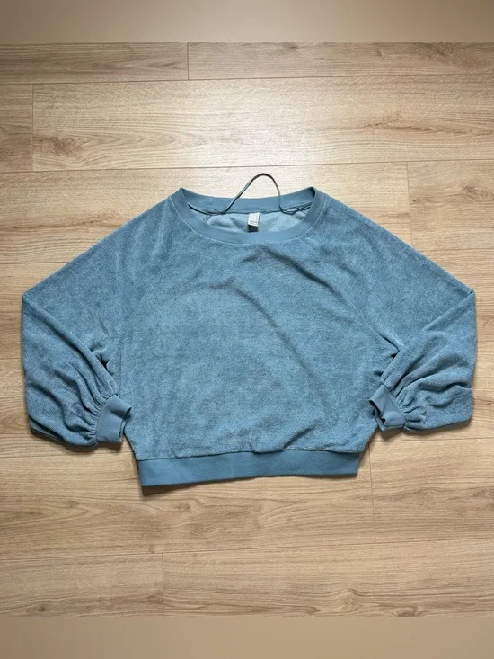 Prana Dusty Blue Crewneck Pullover Size Medium