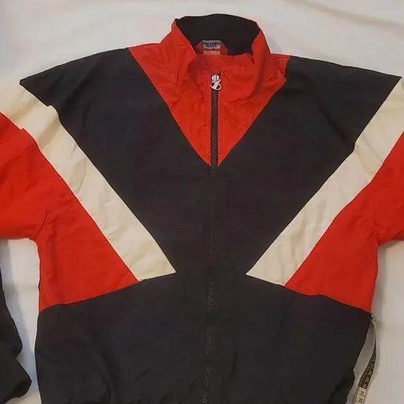 Vintage Champion Navy red wind Jacket L