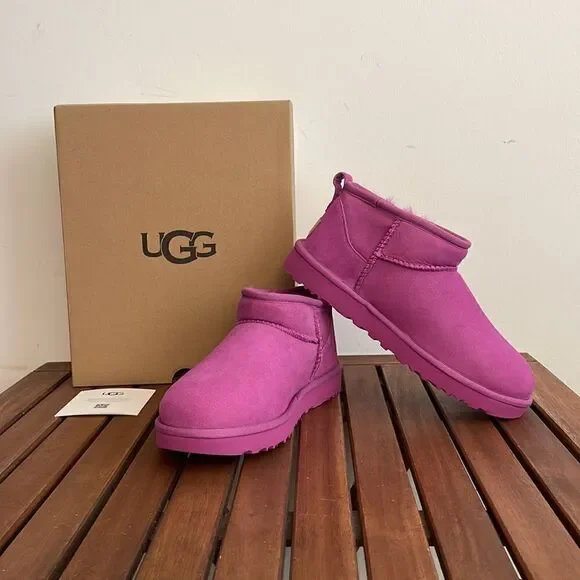 UGG Classic Ultra Mini Booties Mangosteen USA Women Size 7/UK 5/EU 38