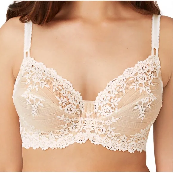 Wacoal Women's Bra Sz 32DDD 3pieces Bundle Nude Coquette Feminine Lacey