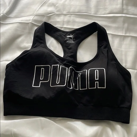 Puma Black Racerback Sports Bra Intimates