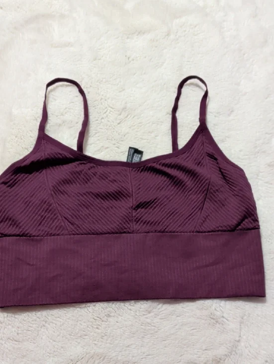Pink Rich Maroon Purple Seamless Lightly Lined Low Impact Sports Bra