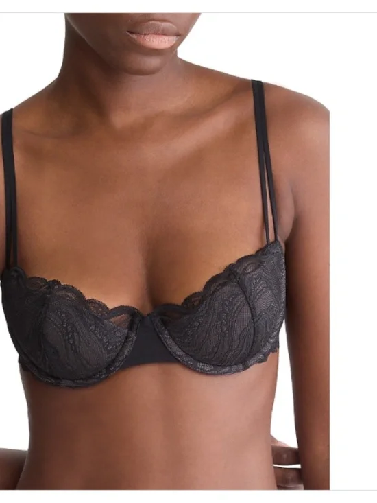 Calvin Klein Instinct Balconette Bra Underwire Black Size 34DD 2352