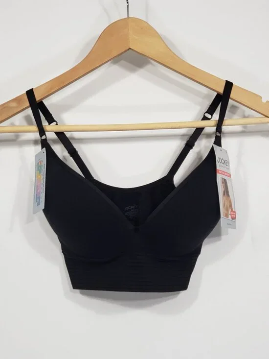 NWT  Jockey  Black Bralette  Medium  Adjustable Straps