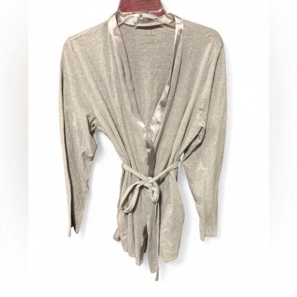 Motherhood Maternity heather grey nursing robe short top size large