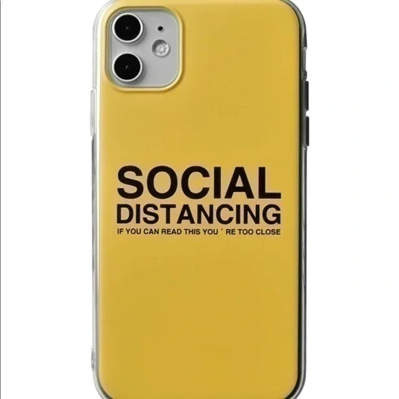 💋 IPhone social distancing phone case yellow