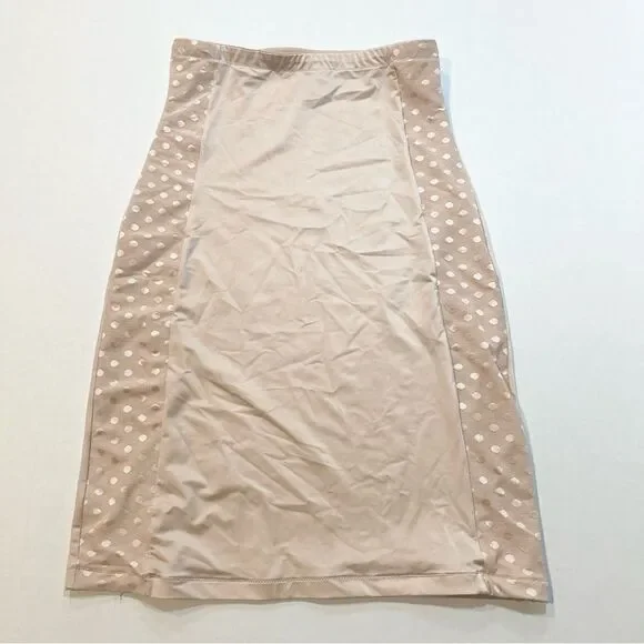Assets by Spanx Tan/Nude Slip High Waist Polka Dot, Size L