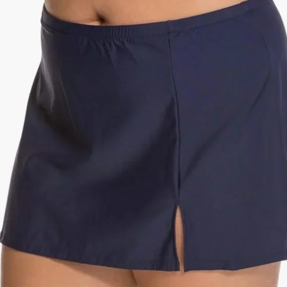 Swim Solutions Plus Size Swim Skirt Navy Blue Size 18W 7590