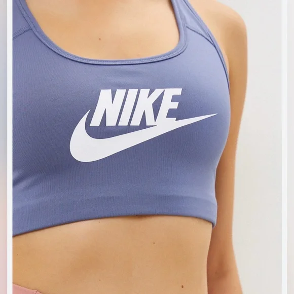 Nike Swoosh Futura Women's Blue Sports Bra Size Small
