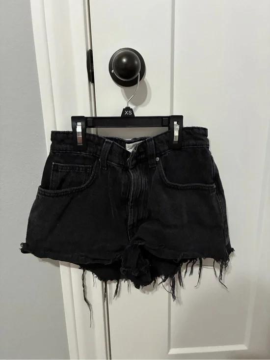 Cotton On Black Distressed Denim Shorts
