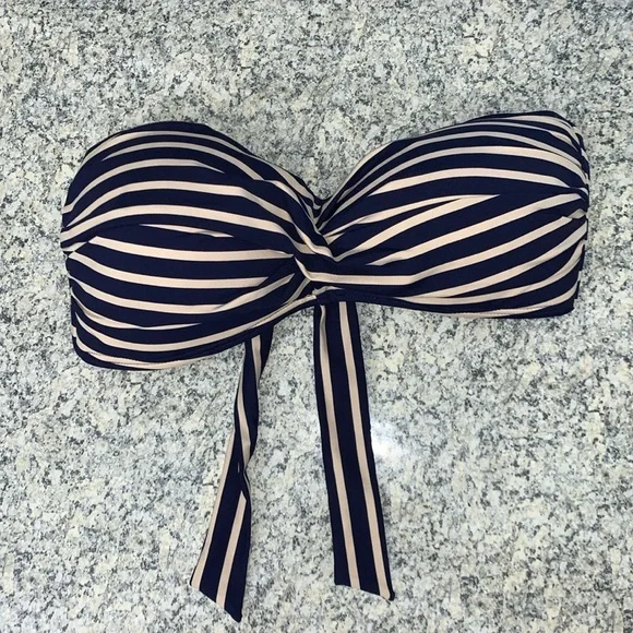 Liz Claiborne bandeau Bikini top size 14 back tied / adjustable strapless