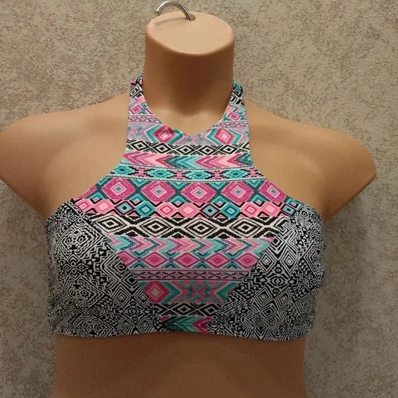 Malibu Multicolor Geometric Bikini Top