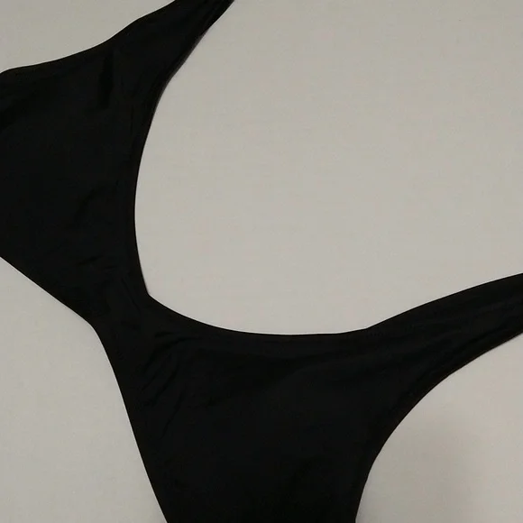 Aerie Deep Black Swim Suit Top Bralette Size XL
