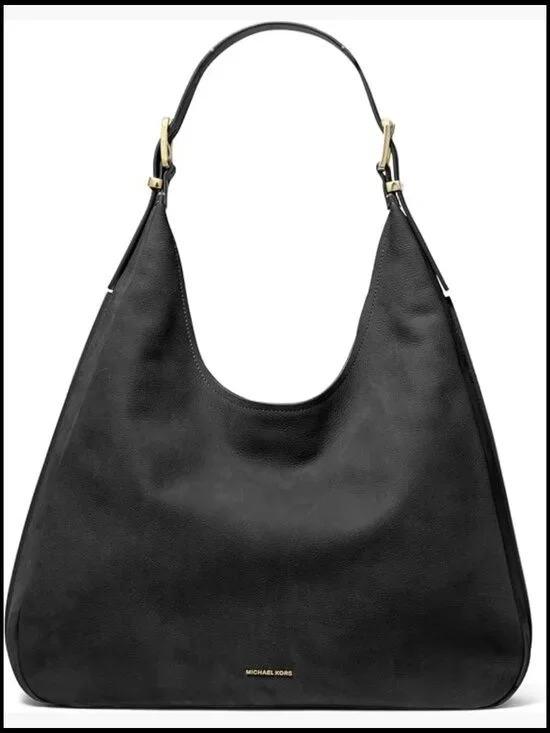 Nolita Large Hobo Shoulder Bag Supple Nubuck Structured Edges Adjustable Strap