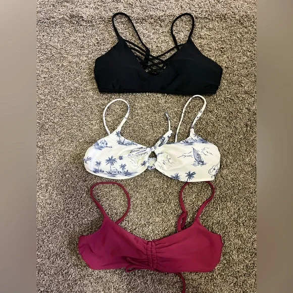 3 Pc‎ Lot Hollister Bikini Tops GUC Size Small