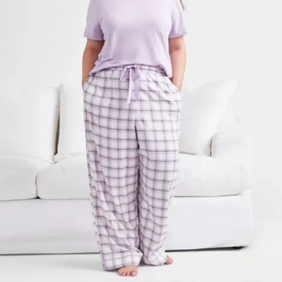 State of Day Women's Plaid Flannel Pajama Pants Size 1X 10479