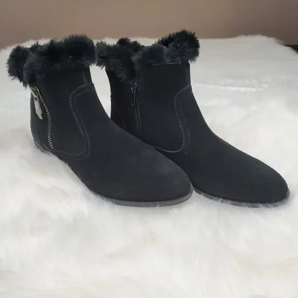 Marc Fisher Rasill Black Suede Ankle Bootie Size 6.5