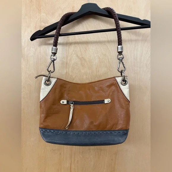The Sak Kendra Hobo Bag in Grey, Gold and Brown