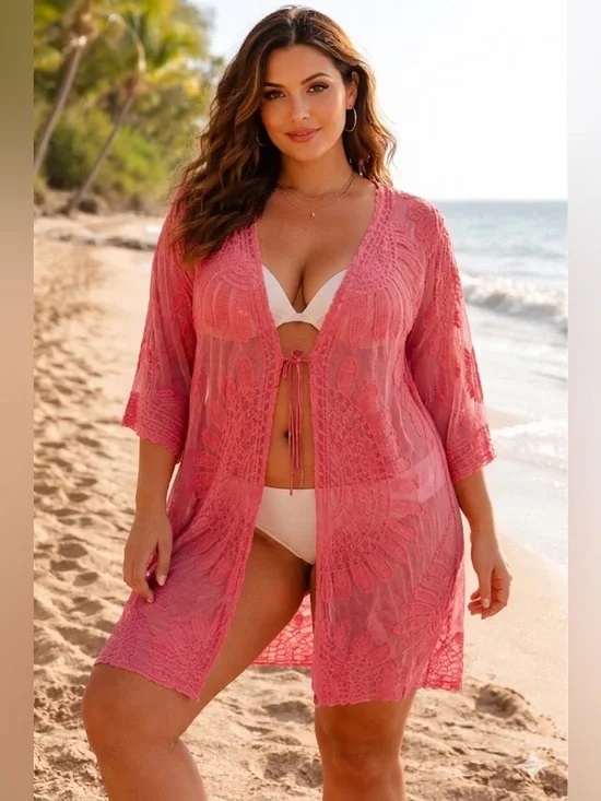 Dasayo NWT Venice lace Swim Cover up One Size Fits Most | Boho Beachwear/resort