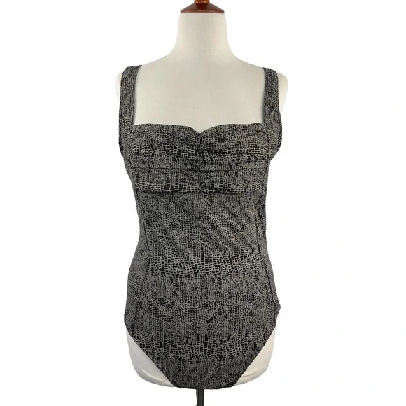 Calvin Klein Snakeskin One Piece Swimsuit Size XL