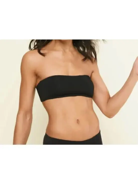 NWT Andie The Rio Top Flat Convertible Bikini Top Black Size M