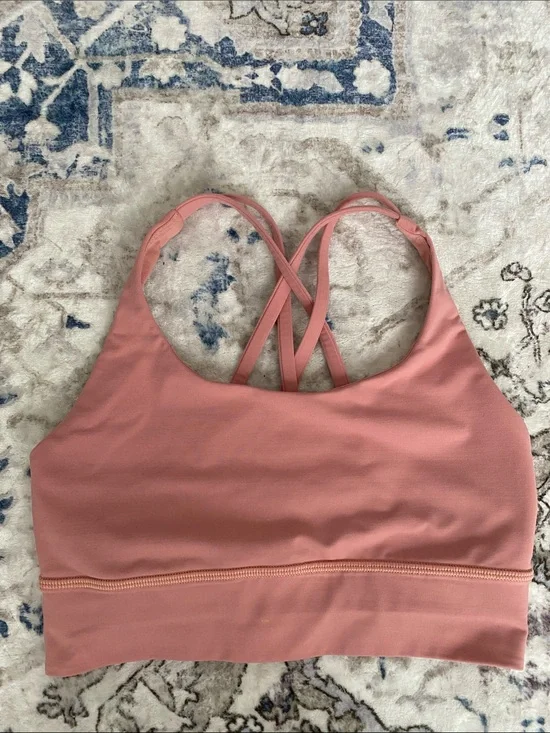 Lululemon Athletica Longline Energy Sports Bra in Peachy Pink 6