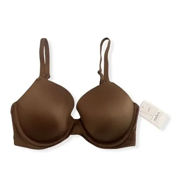 Auden 34D brown push up padded nursing bra