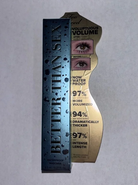 NWT Too Faced Better Than Sex Waterproof Mascara