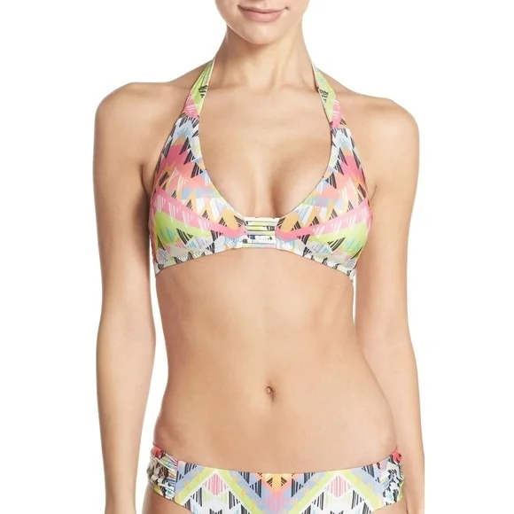 NWT Nordstrom Becca Cayenne Halter Bikini Top