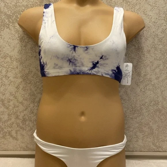 Dippin' Daisy's Blue and White Tie Dye Bikini