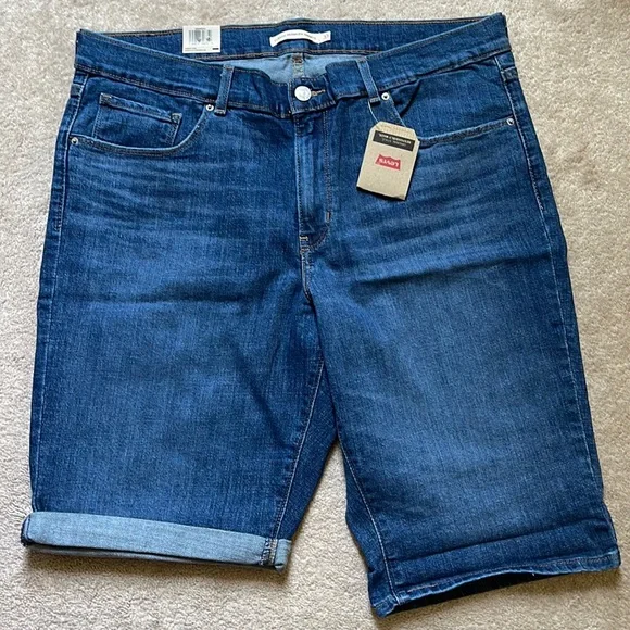 Levi's Dark Blue Denim Bermuda Shorts