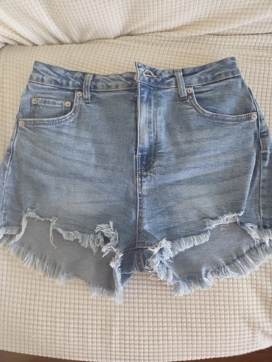 Women's Distressed Denim Shorts Sz L