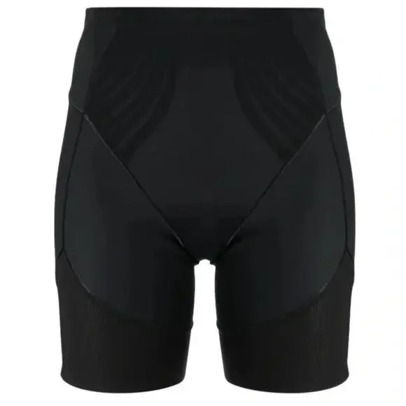 SPANX Haute Contour Shaping Bike Shorts High Waist Tummy Control Black Sz M