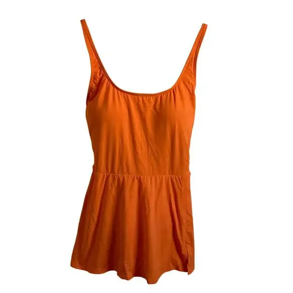 Carmen Marc Valvo Women’s Bright Orange‎ Swimsuit Dress - Size 12 - NEW