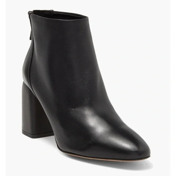 NEW Black Suede Studio Bria Heel Boot Black Leather Size