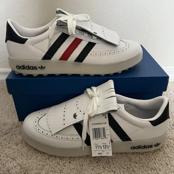 Adidas Originals Coursecup Spikeless Golf Shoes White Men's Size 11.5 IH2266 NWT