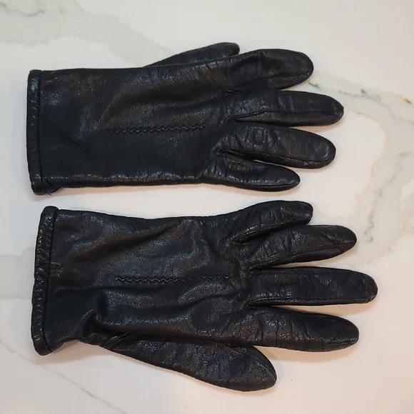 Black Leather Gloves