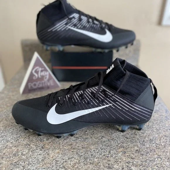 Nike Vapor Untouchable 2 Football‎ Cleats Black / White 924113-001 Mens Size 14