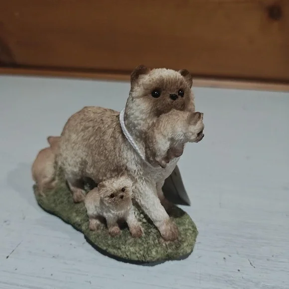 Vintage 1998 Stone Critters Himalayan Cat Moving Kittens Kitty 4